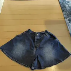 GU デニムキュロット 120サイズ ダークブルー