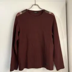 【美品】ブラックレーベルクレストブリッジ　ショルダーチェック　ニットソー　M