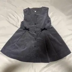 【即日発送】BeBe グレー コーデュロイ ノースリーブ ワンピース 90サイズのサムネイル