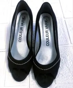 23.5㎝　COULEUR VARIE. オープントゥウェッジヒール