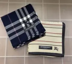 バーバリー　メンズハンカチ2枚セット