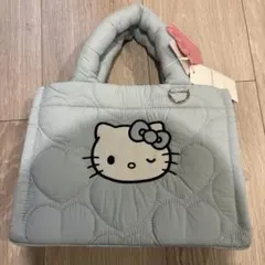 サンリオハウス ハローキティ キルティング トートバッグ ライトブルー