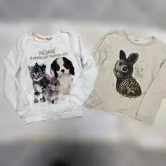 H＆M☆アニマルトレーナーセット 120