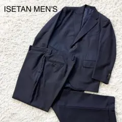 美品 伊勢丹メンズ 2パンツ スーツ セットアップ 濃紺 ネイビー M〜L相当のサムネイル