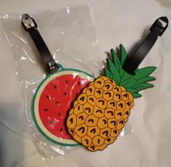 スイカ・パイナップル ネームタグ 2個セット バッグチャームにも