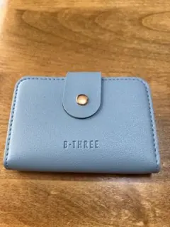 B-THREE ライトブルー カードケース