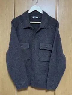 UNIQLO U ラムニットジャケット　ブラウン　XL 美品