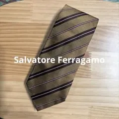超美品Salvatore Ferragamo ストライプ 高級ネクタイ大剣9