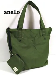anello ミニポーチ付10ポケットトートバッグ