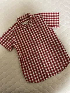 【クリーニング済】BURBERRY 半袖チェックシャツ　8y