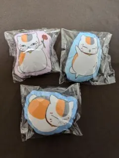 夏目友人帳　ニャンコ先生　カラフルソーダ　ダイカットクッションバッジ3種