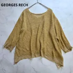 GEORGES RECH　透かし編みニット 　七分袖　38　シアー　洗えるのサムネイル