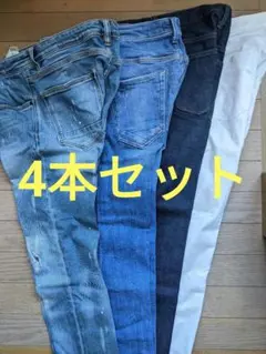 ZARA UNIQLO メンズ ジーンズ デニム セルビッジ 4本セット