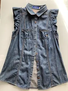 BURBERRY BLUE LABEL フリルデニムシャツ