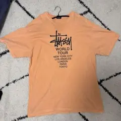 Stussy ワールドツアー Tシャツ L オレンジ