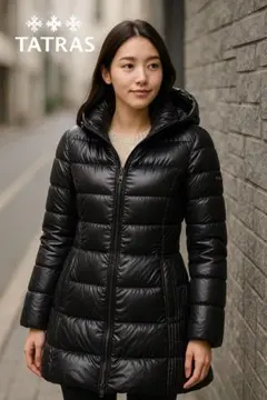 希少色✨TATRAS サリン ダウンコート アウター ナイロン ロング丈 S