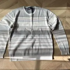 NICOLE CLUB FOR MEN 長袖セーター ホワイト・ネイビー