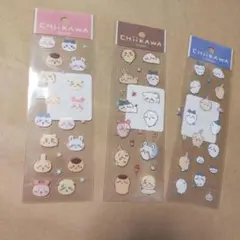 3枚 ちいかわ　台湾 海外限定　ハチワレ　うさぎ　シール　3種類のサムネイル