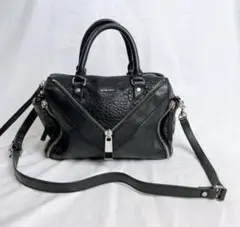 【セール中！】【美品】DIESEL 2way ショルダーバッグ レザー　ブラック