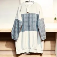 【新品未使用】レディース チェック柄長袖チュニック L SIZE