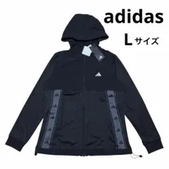 【新品】アディダス　フルジップ フーディー　レディース L　黒　ゴルフ