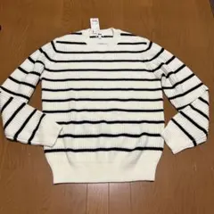 UNIQLO リブボーダークルーネックセーター XLサイズ