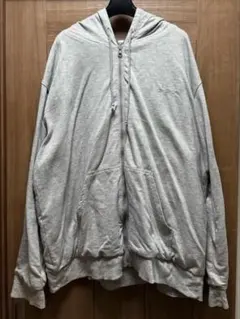 Da Hui グレー フード付きリバーシブルパーカー チェック柄