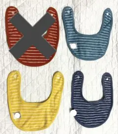 リバーシブルカラフルボーダー　スタイセット 4枚組