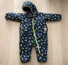 恐竜柄　フリース　スキーウェア 80-90 恐竜柄 ジャンプスーツ　ピクニック