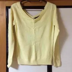 ニット　Mサイズ 長袖　イエロー セーター