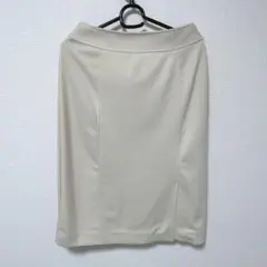 オットー　スカート　Aライン　タイト　白　無地　裏地付き　１３　後ろホック　上品