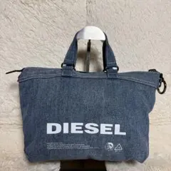 DIESEL　ディーゼル　ボア×デニム　リバーシブル　2way　ハンドバッグ
