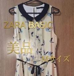 ​ZARA BASIC ザラベーシック　ノースリーブワンピース 襟付き Mサイズ