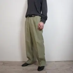 McGREGOR シングルスラックスパンツ リネン 無地 ベージュ/BZ56