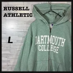 RUSSELLATHLETIC 90s カレッジロゴ ジップパーカー 刺繍タグ