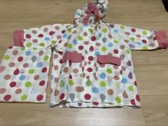 ベビーレインコート 90cm 水玉模様