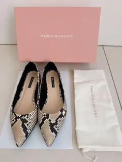 FABIO RUSCONI パイソン柄 フラットシューズのサムネイル