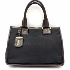 ✨美品✨ プラダ ハンドバック A4収納可 三角プレート ロゴジャガード 927