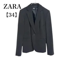 ZARA ドットテーラードジャケット　水玉　ワンボタン　34 XS