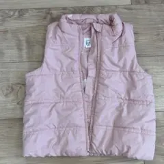 GAP ピンク 内側ハート柄 ダウンベスト 95cm