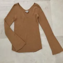 Mame Kurogouchi UNIQLO 3Dリブセーター　L Vネック