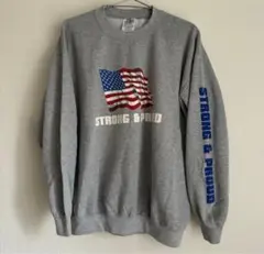 【GILDAN USA製 】American flag gray Sweat