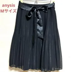 黒 プリーツスカート リボン付き