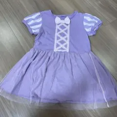 Disney Princess 紫 ワンピース 半袖　ラプンツェル