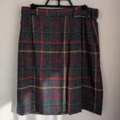 Talbots チェック柄 巻スカート 6号 グレー