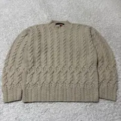 美品　90's TOMY HILFIGER ケーブルニットセーター　肉厚　L