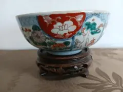 江戸時代　後期　古伊万里　色絵　鉢　台座付き セットのサムネイル