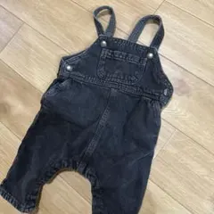 ブラックデニムオーバーオール 6M