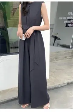 abi tokyo フロントタック　ハイネック　オールインワン