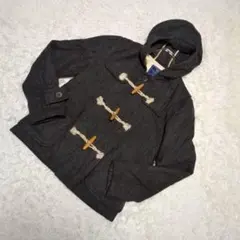 Purple & Yellow ダッフルコート　フード付き　チャコールグレー　S